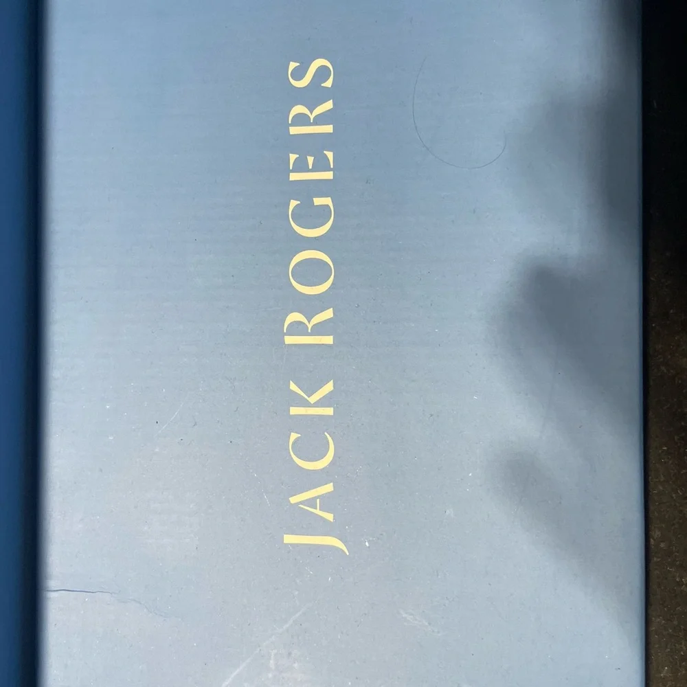 *NIB* Jack Rogers sandal, aqua/gold - Picture 3 of 4